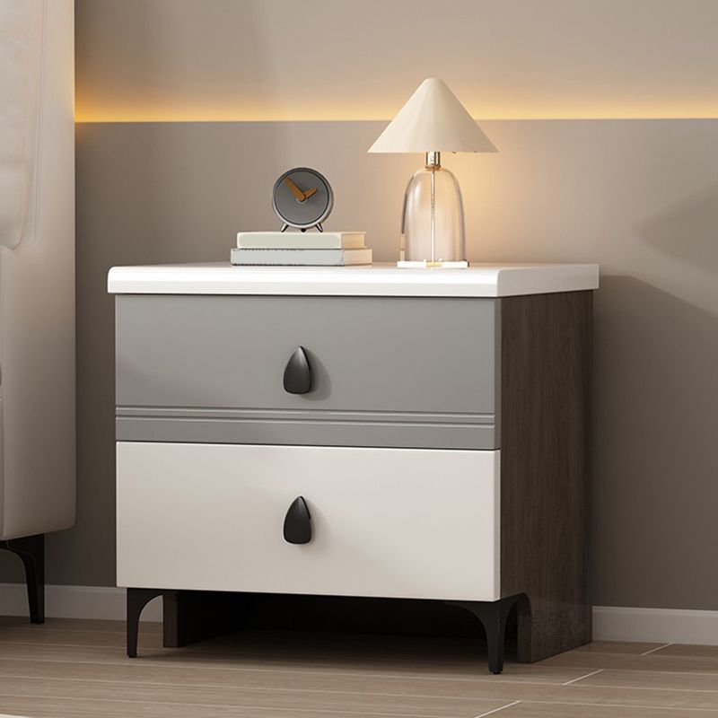 Tủ Đầu Giường 2 Ngăn Kéo Phong Cách Hiện Đại Tối Giản