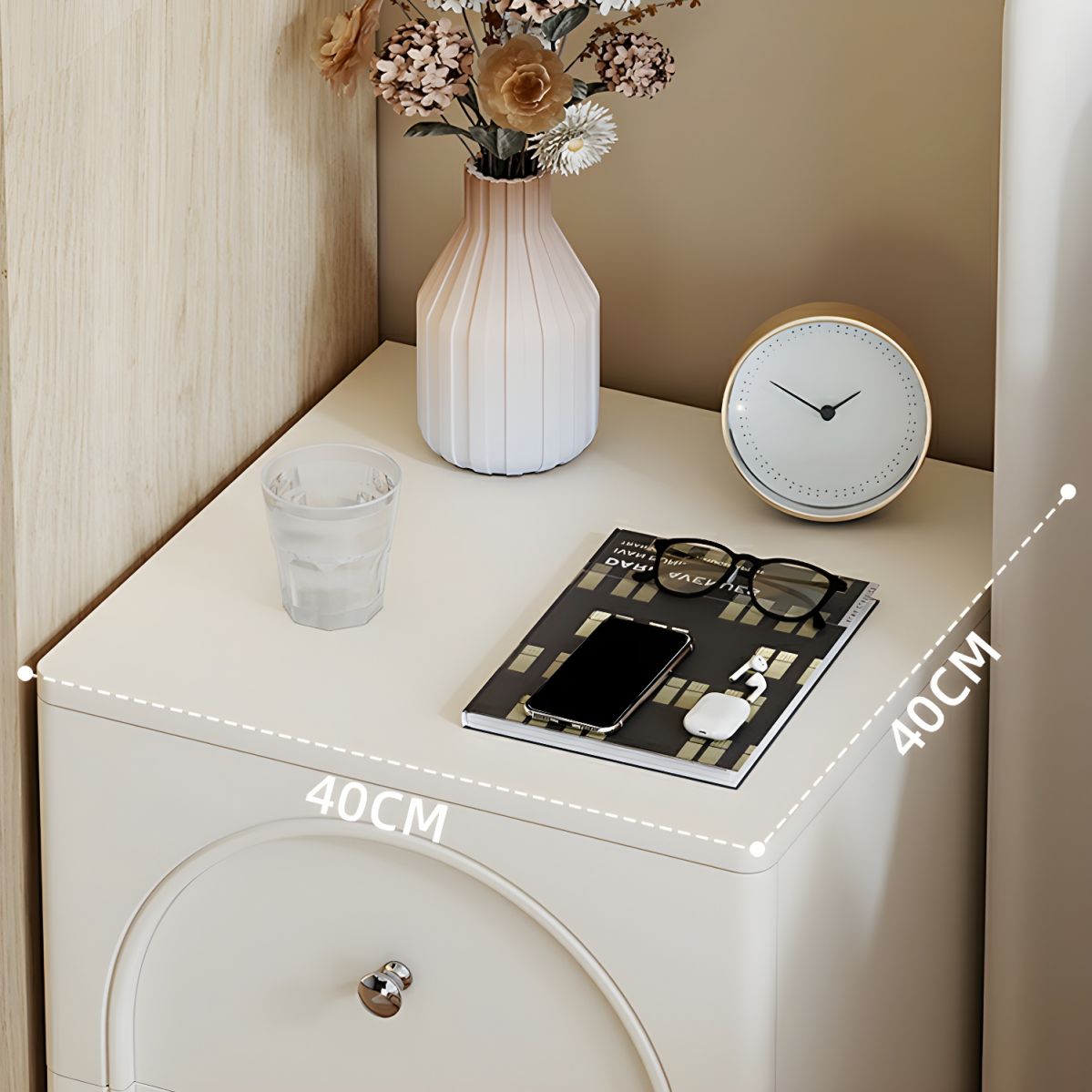 Tủ đầu giường phong cách Bắc Âu hiện đại 