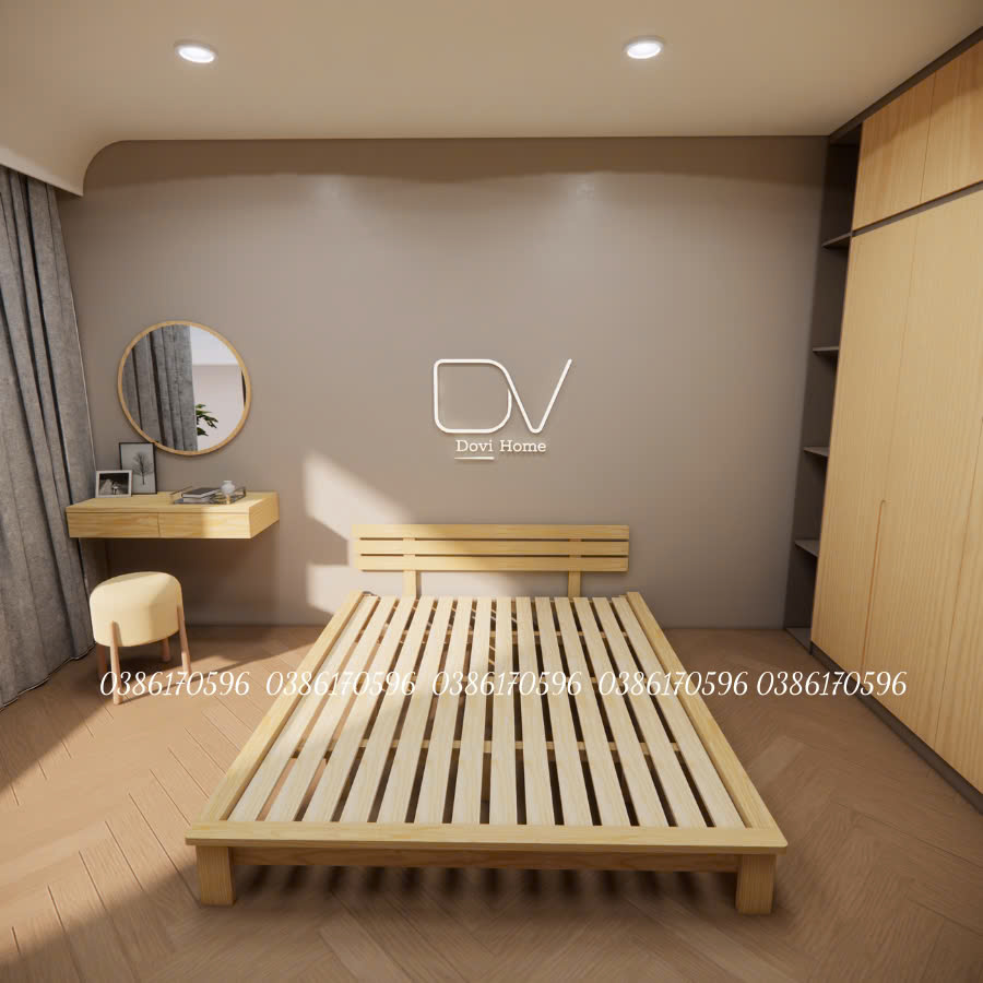 Giường gỗ M18 - Giường gỗ đơn giản hiện đại