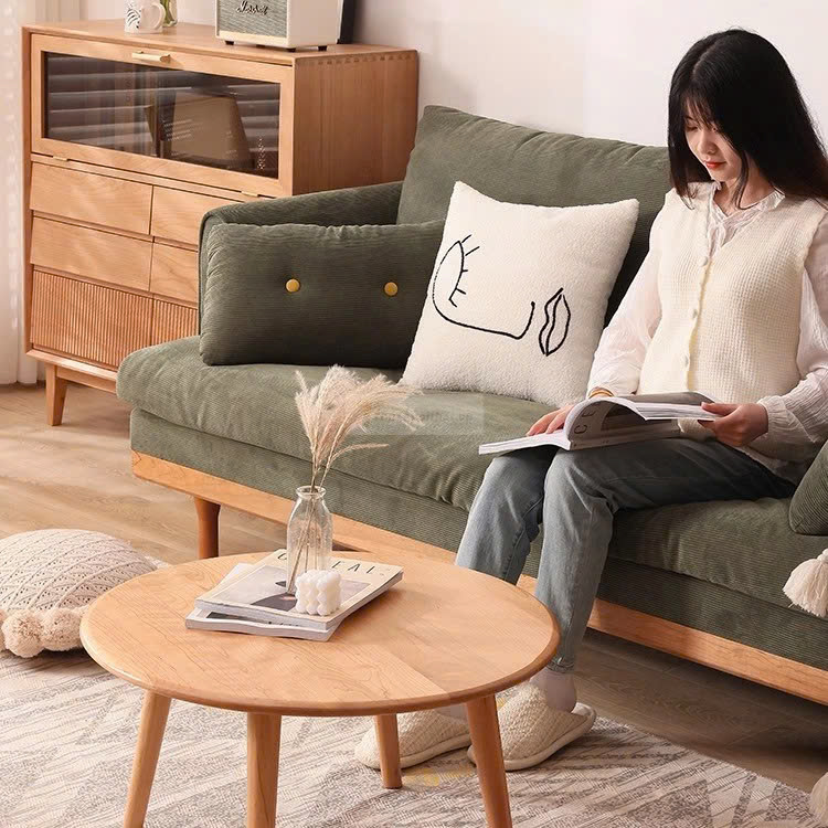 Bàn Trà Tròn Gỗ Thông Tự Nhiên Sang Trọng 