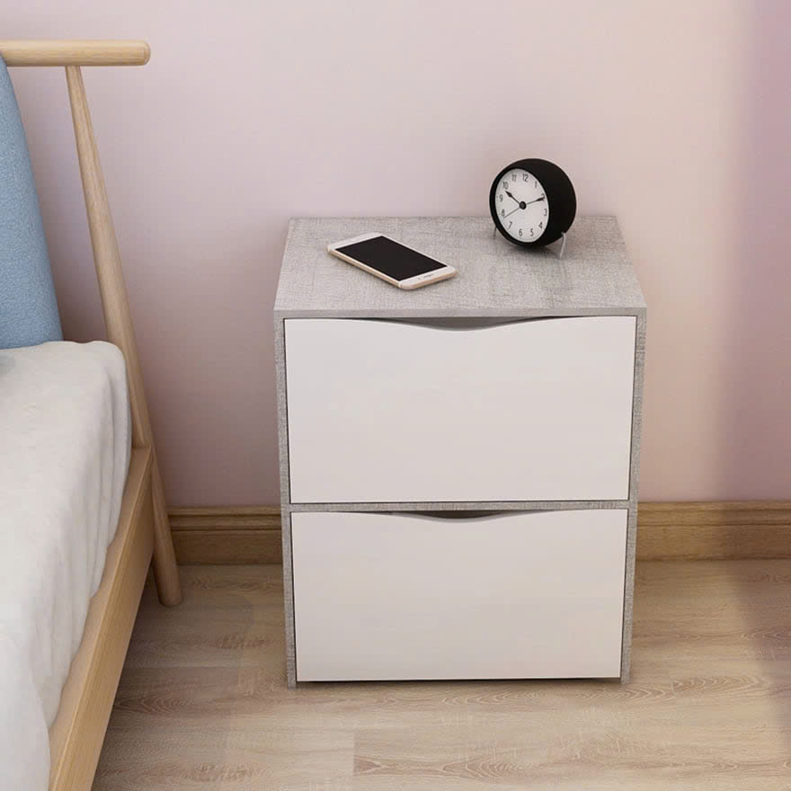Tủ Đầu Giường Hai Ngăn Kéo Thiết Kế Nhỏ Gọn Hiện Đại