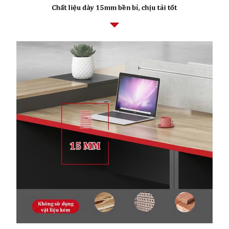 Bàn Làm Việc Hiện Đại Liền Tủ Đa Năng
