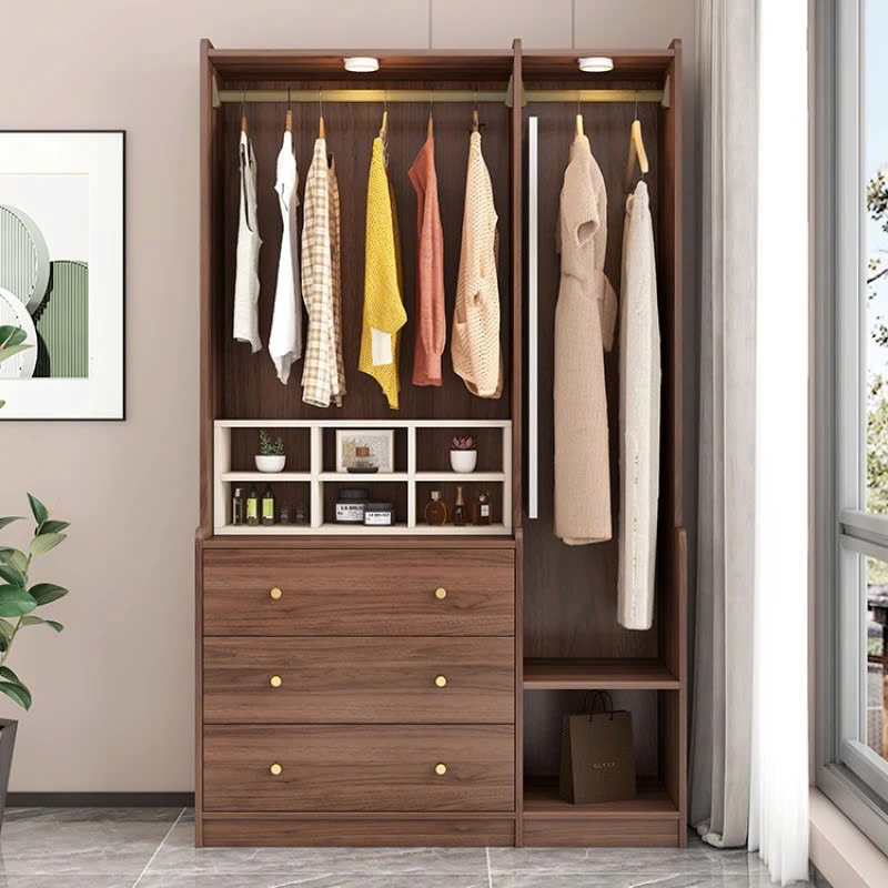 Tủ Quần Áo Gỗ Thông Hiện Đại Đa Năng