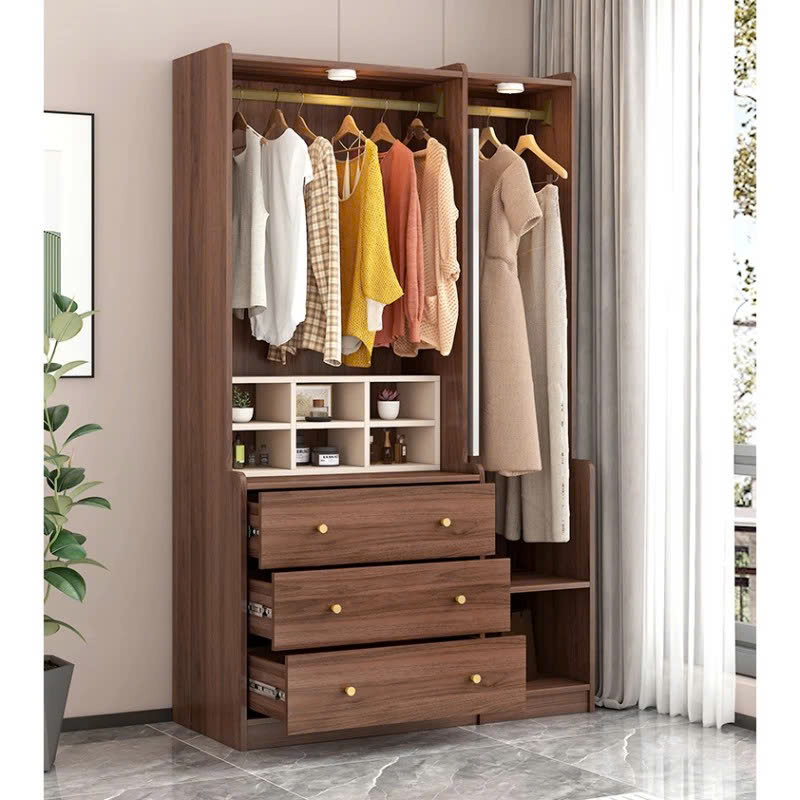 Tủ Quần Áo Gỗ Thông Hiện Đại Đa Năng