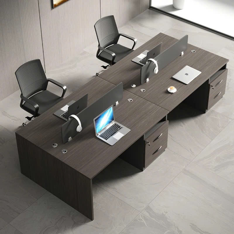 Bàn Làm Việc 4 Chỗ Ngồi Phong Cách Hiện Đại