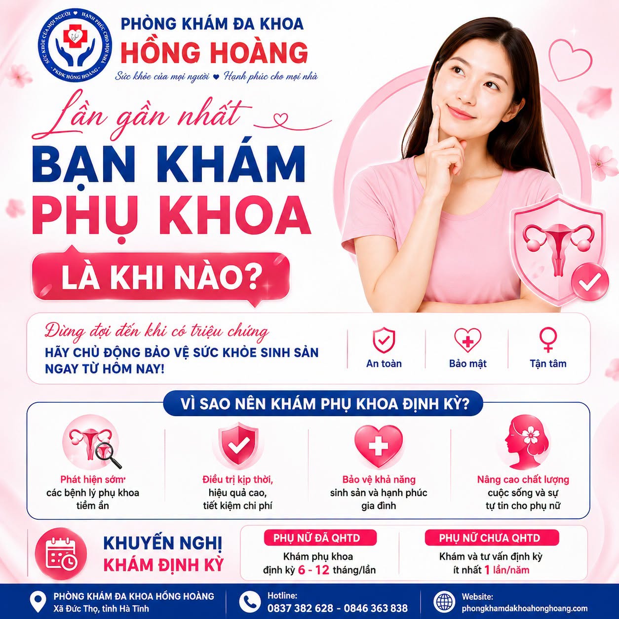 🌸 LẦN GẦN NHẤT BẠN KHÁM PHỤ KHOA LÀ KHI NÀO? 🌸