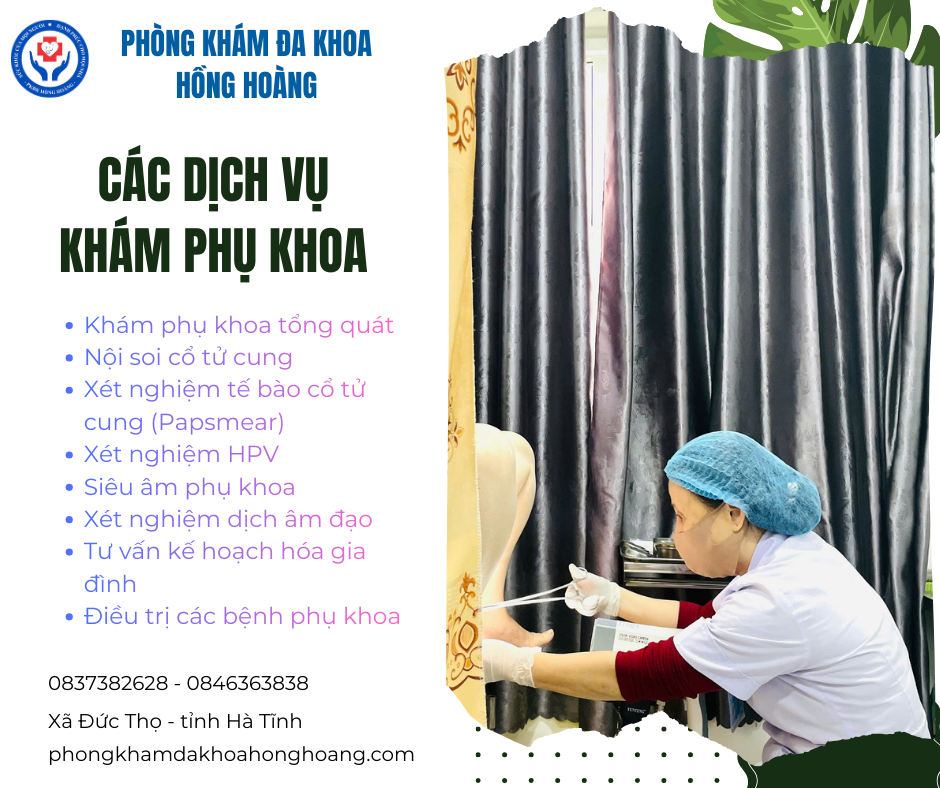 Các dịch vụ khám phụ khoa tại Phòng khám đa khoa Hồng Hoàng