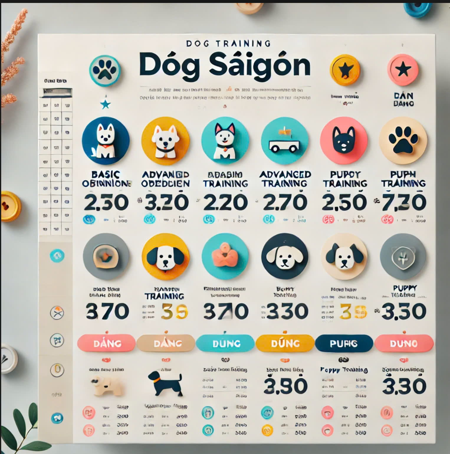 Bảng Giá Huấn Luyện Chó Tại TP.HCM