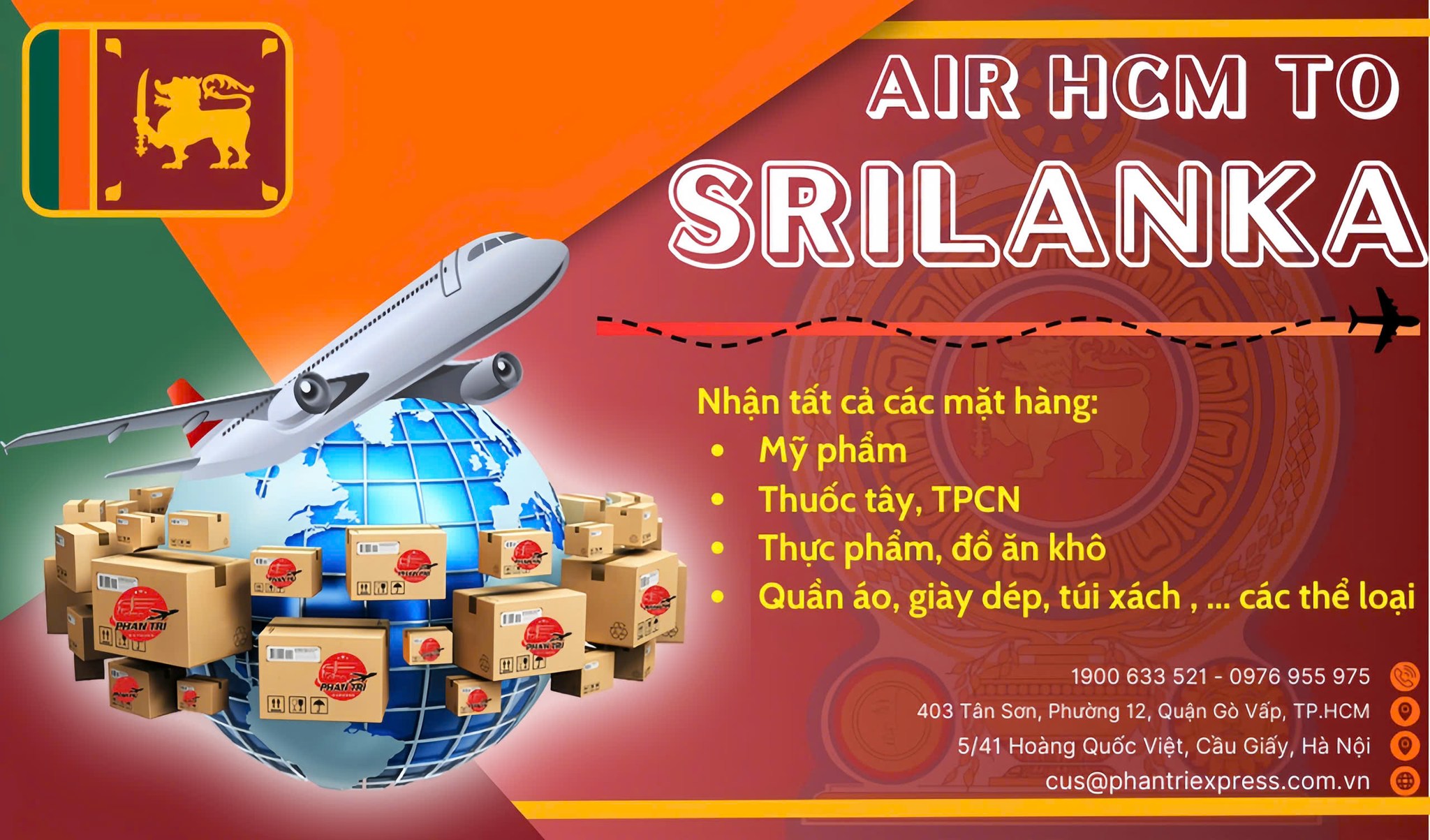 Gửi hàng đi SRILANKA