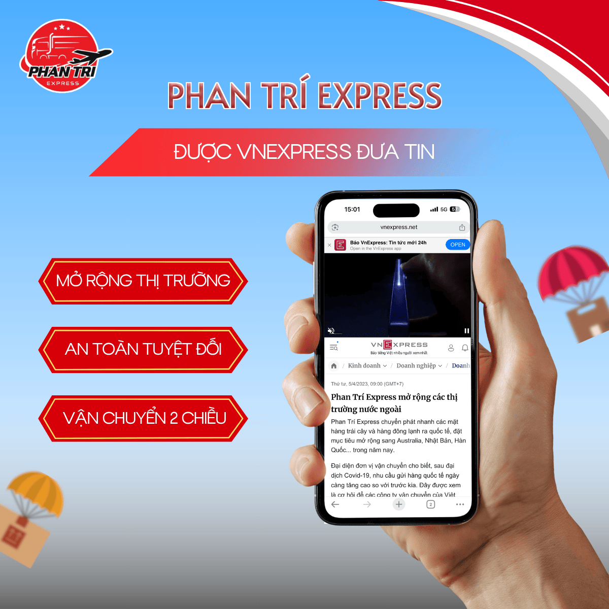 PHAN TRÍ EXPRESS - BÁO VNEXPRESS ĐƯA TIN