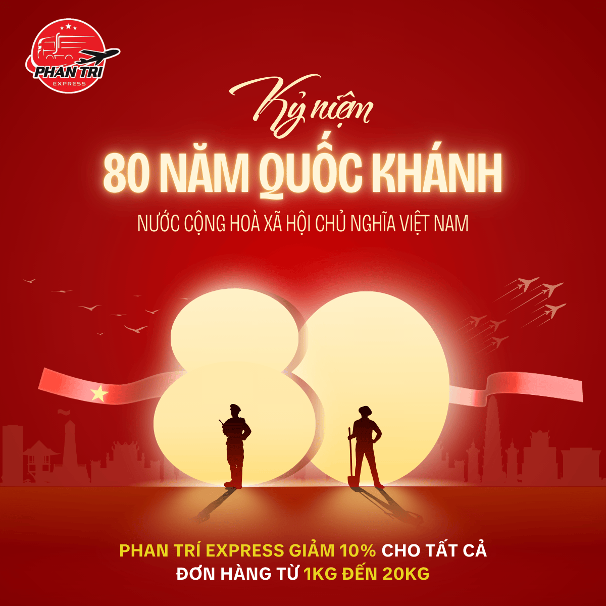 Phan Trí Express ưu đãi Quốc Khánh 2/9 – Giảm 10% phí vận chuyển quốc tế