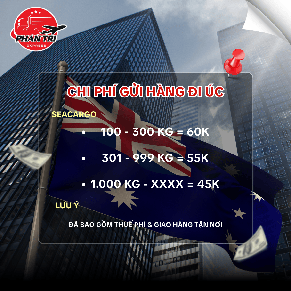 Gửi hàng đi Úc bao thuế – Giá chỉ từ 45.000đ/kg | PhanTriExpress