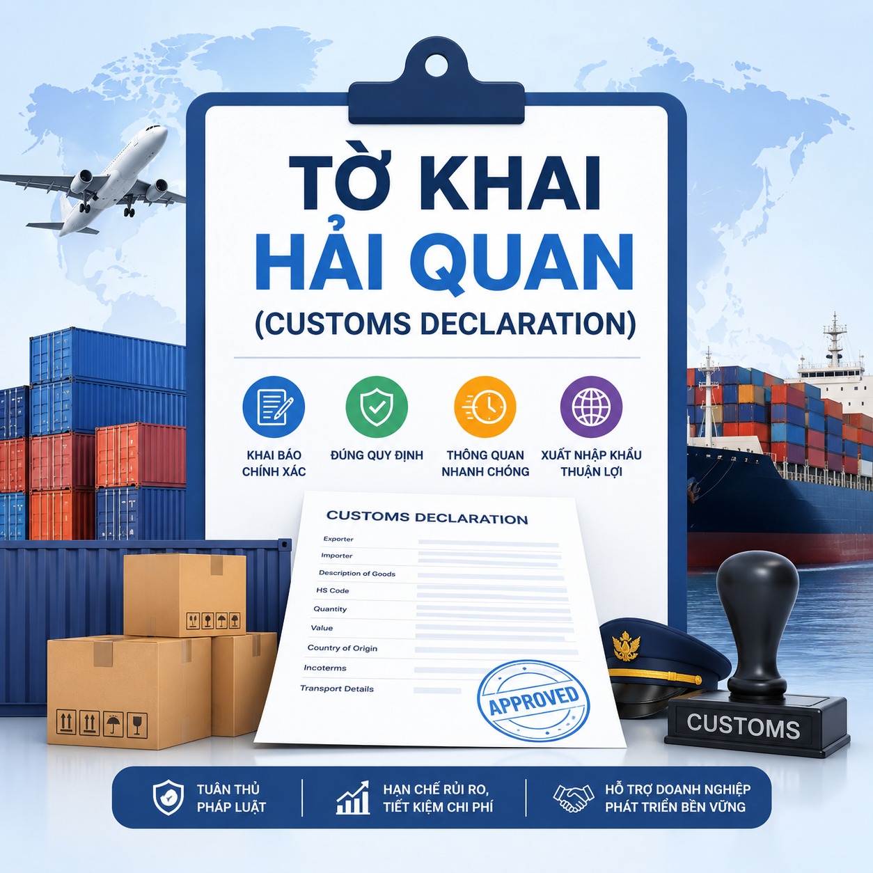 Tờ khai hải quan (Customs Declaration) là gì? Vai trò, nội dung và quy trình khai báo