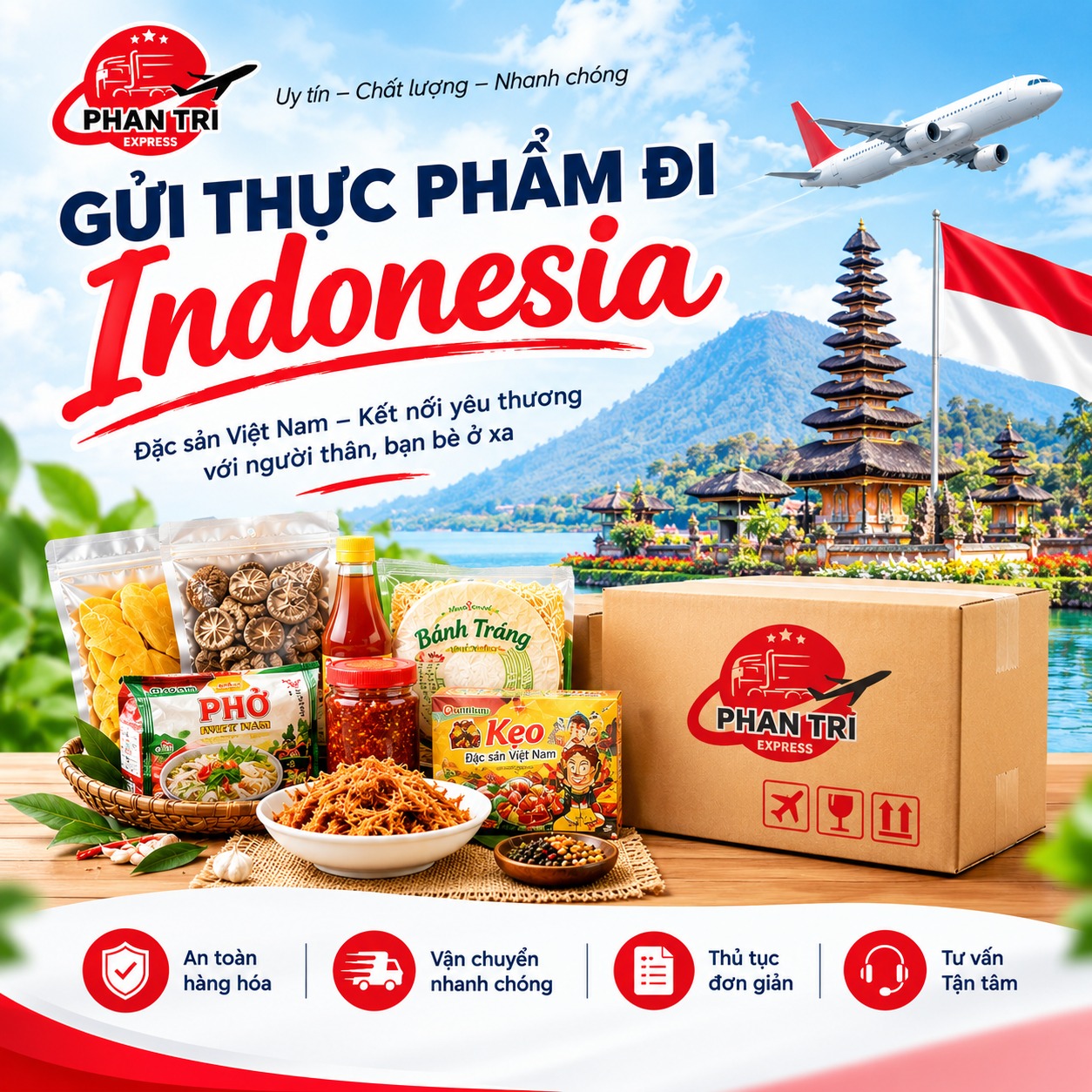 Gửi Thực Phẩm Đi Indonesia Quy Định, Giá Cước, Thời Gian Giao Hàng