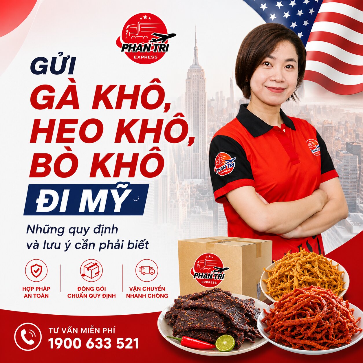 Gửi gà khô, heo khô, bò khô đi Mỹ - Những quy định và lưu ý cần phải biết