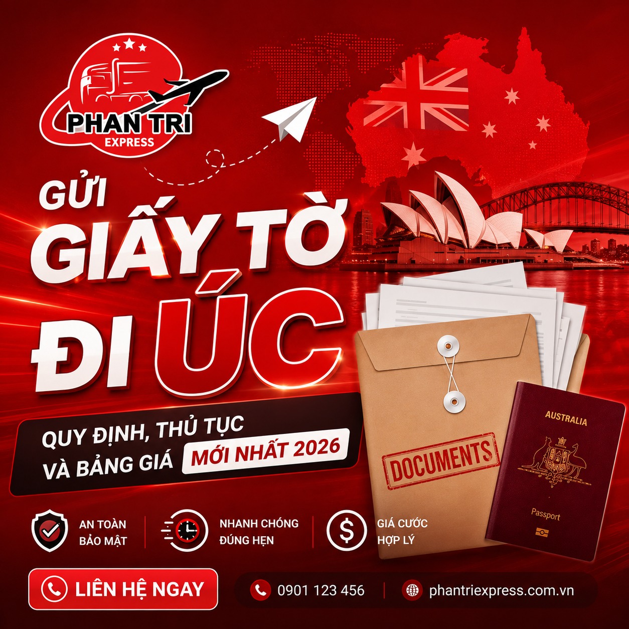 Gửi Giấy Tờ đi Úc: Quy định, Loại giấy tờ được gửi và Bảng giá mới nhất 2026