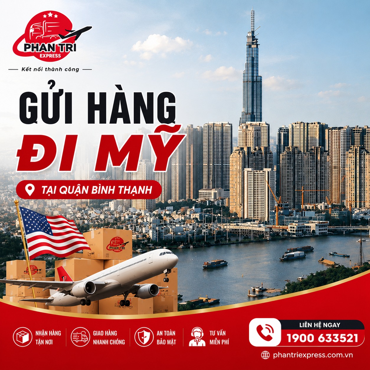 Gửi Hàng Đi Mỹ Tại Quận Bình Thạnh: Giá Cước, Thời Gian & Quy Trình 2026