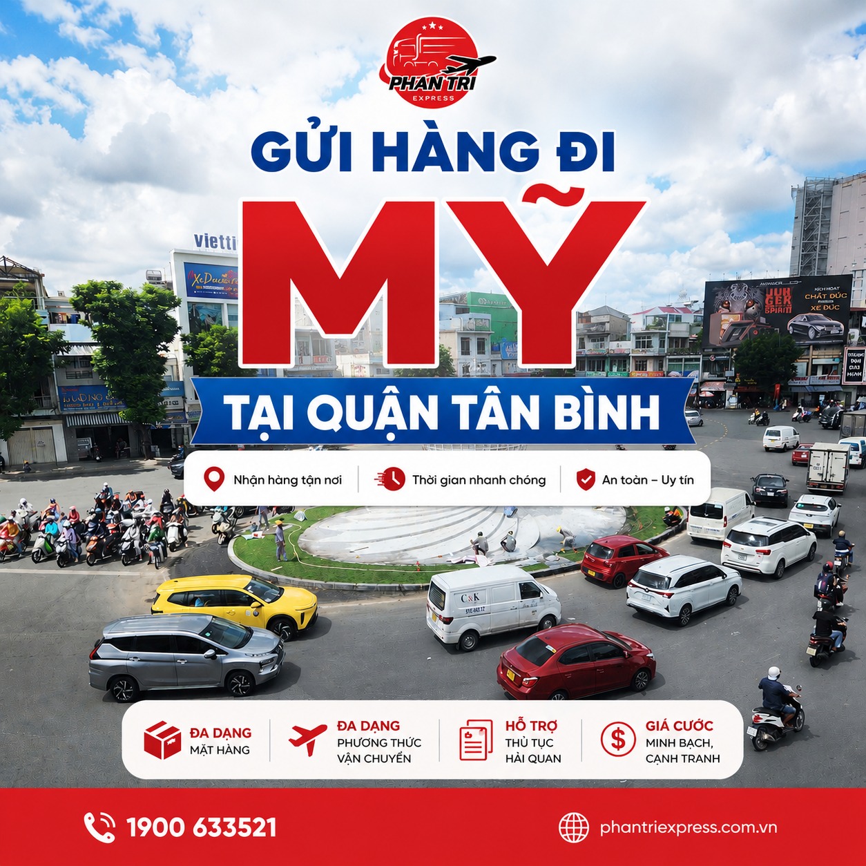 Gửi hàng đi Mỹ tại quận Tân Bình | Uy tín, Nhận tận nơi, Giá tốt