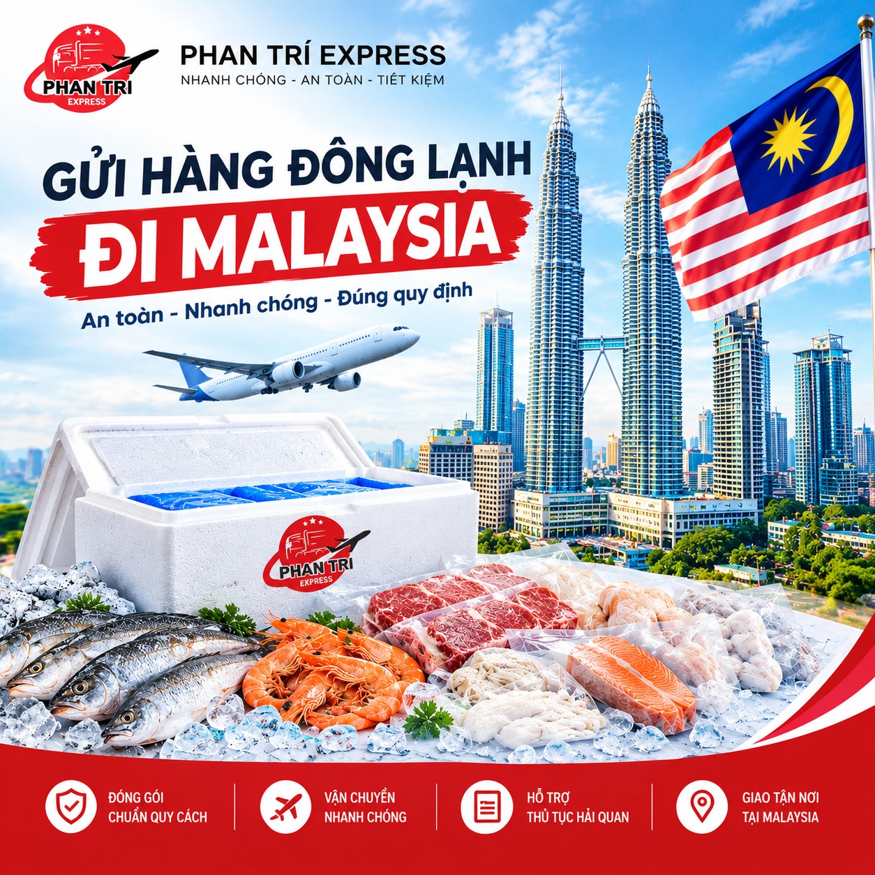 Gửi Hàng Đông Lạnh Đi Malaysia: Cước Phí, Thời Gian & Quy Định Mới Nhất