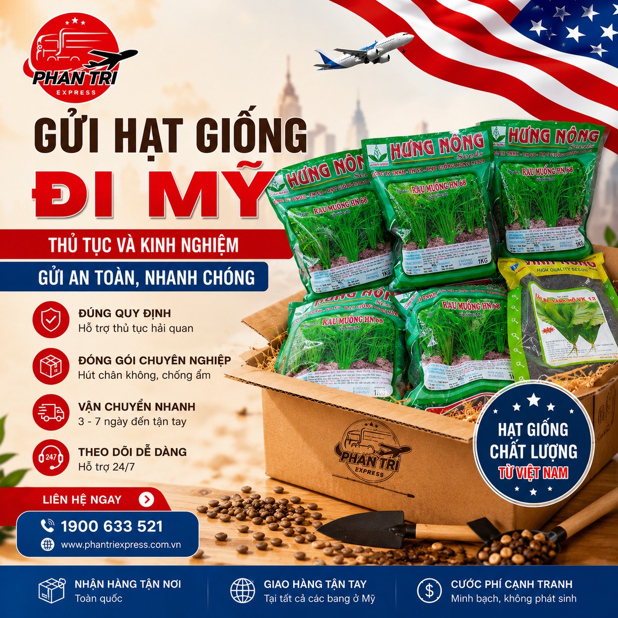 Gửi hạt giống đi Mỹ | Thủ tục và kinh nghiệm gửi an toàn, nhanh chóng