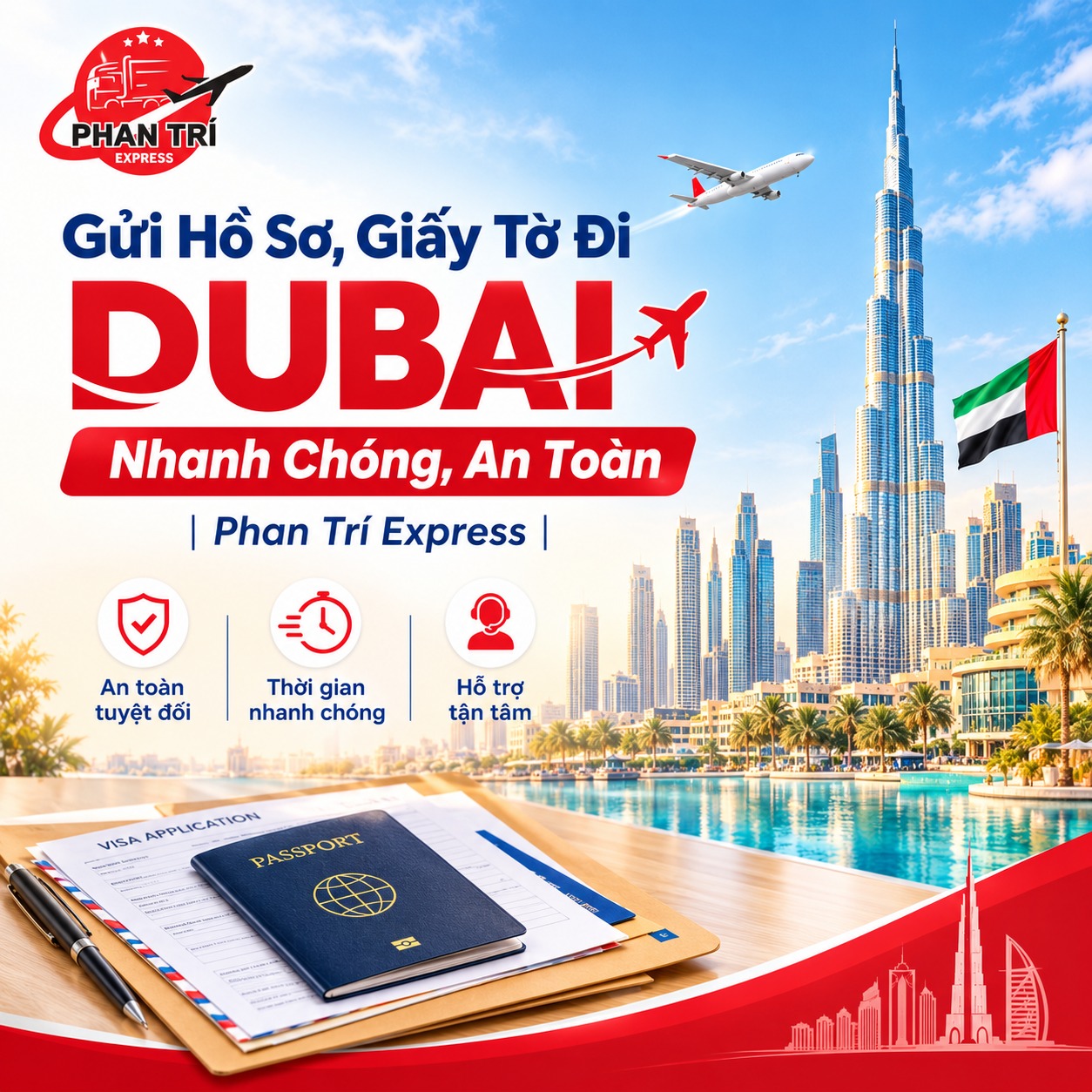 Gửi Hồ Sơ, Giấy Tờ Đi Dubai Nhanh Chóng, An Toàn | Phan Trí Express