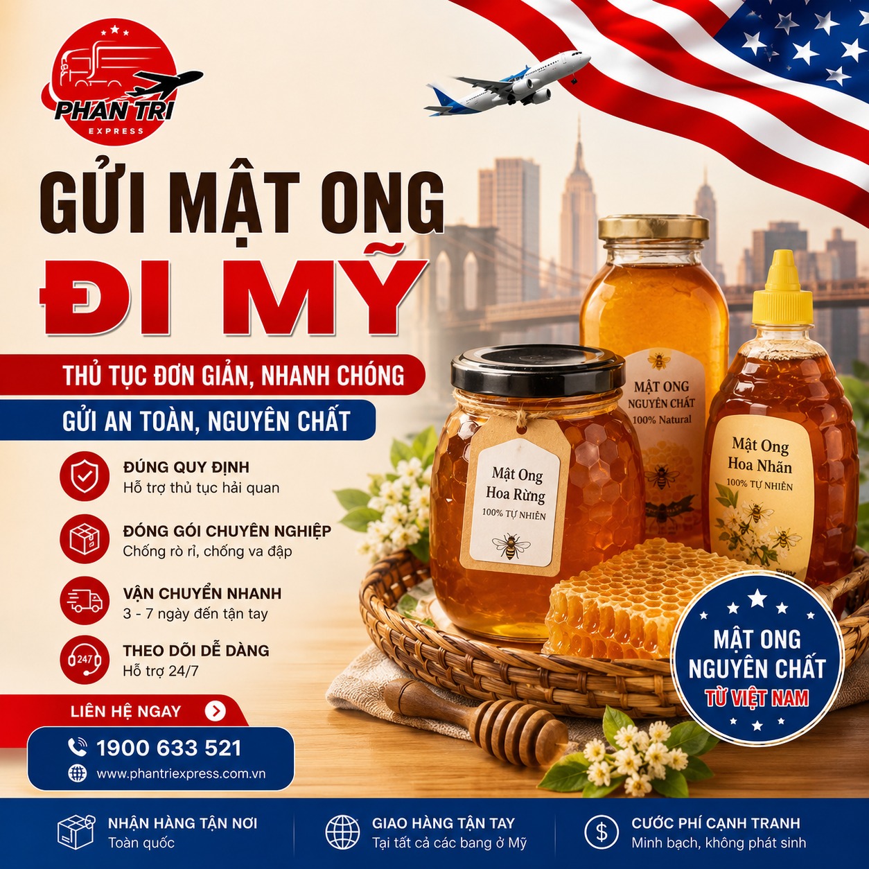 Gửi mật ong đi Mỹ an toàn, nhanh chóng | Thủ tục và kinh nghiệm mới nhất 2026