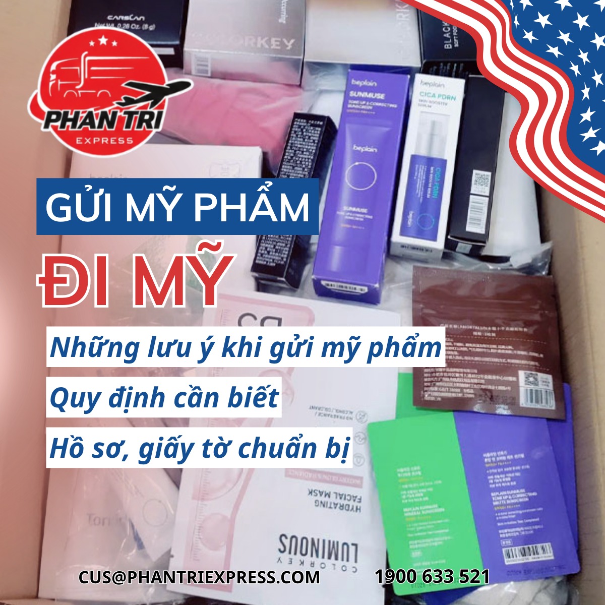 Gửi mỹ phẩm đi Mỹ: Các quy định, lưu ý khi gửi mỹ phẩm đi Mỹ