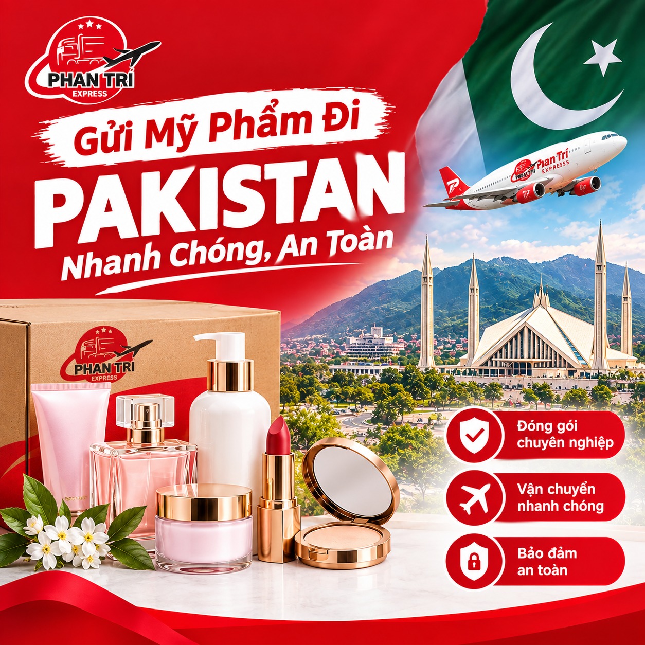 Gửi Mỹ Phẩm Đi Pakistan Nhanh Chóng, An Toàn