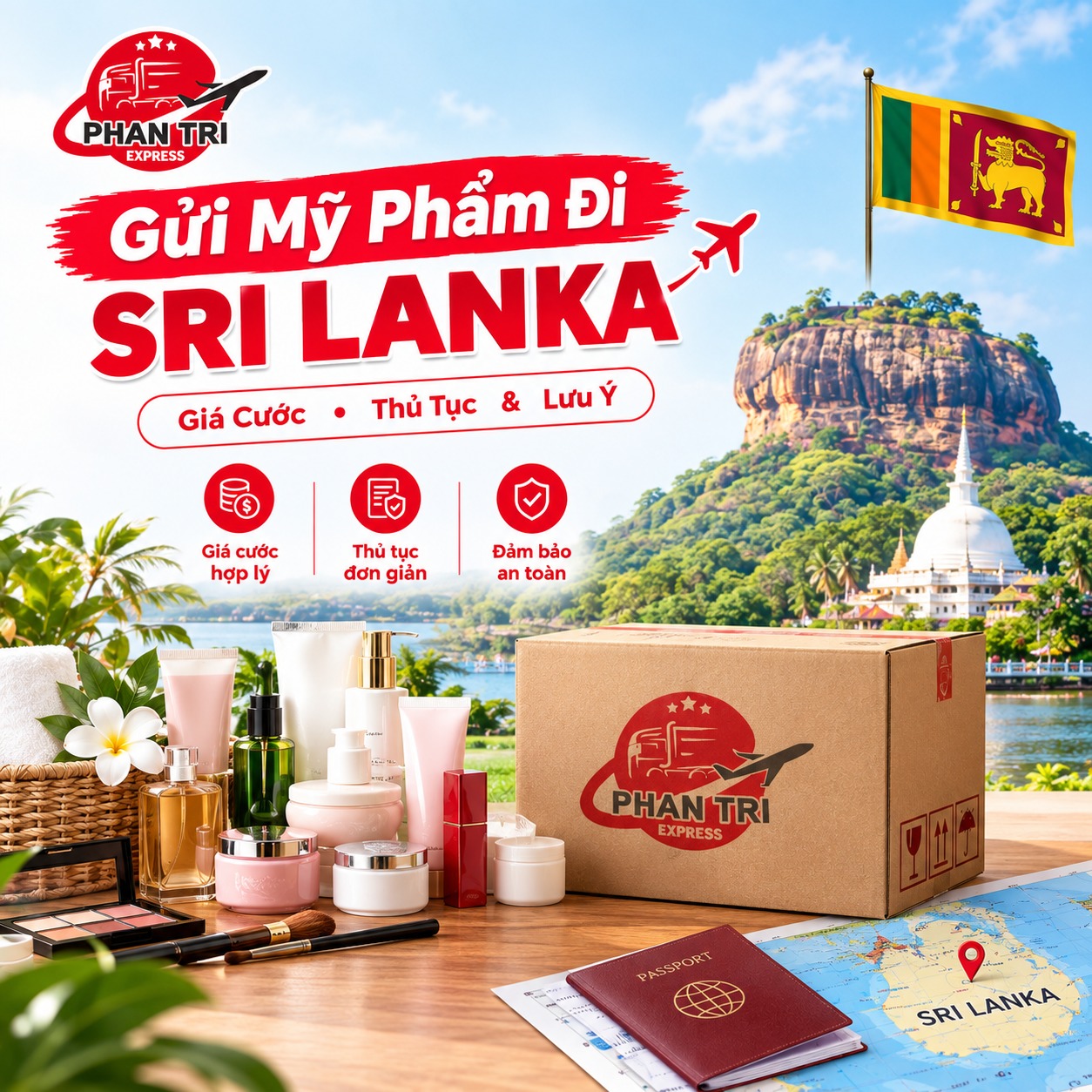 Dịch Vụ Vận Chuyển Mỹ Phẩm Đi Sri Lanka Uy Tín, Nhanh Chóng