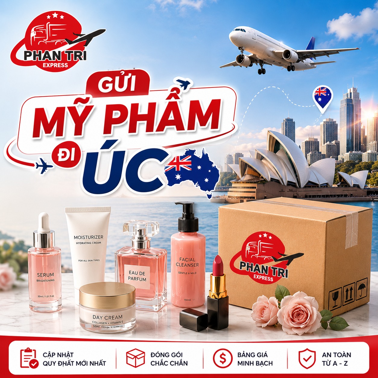 Gửi Mỹ Phẩm đi Úc: Quy định, Cách đóng gói và Bảng giá 2026