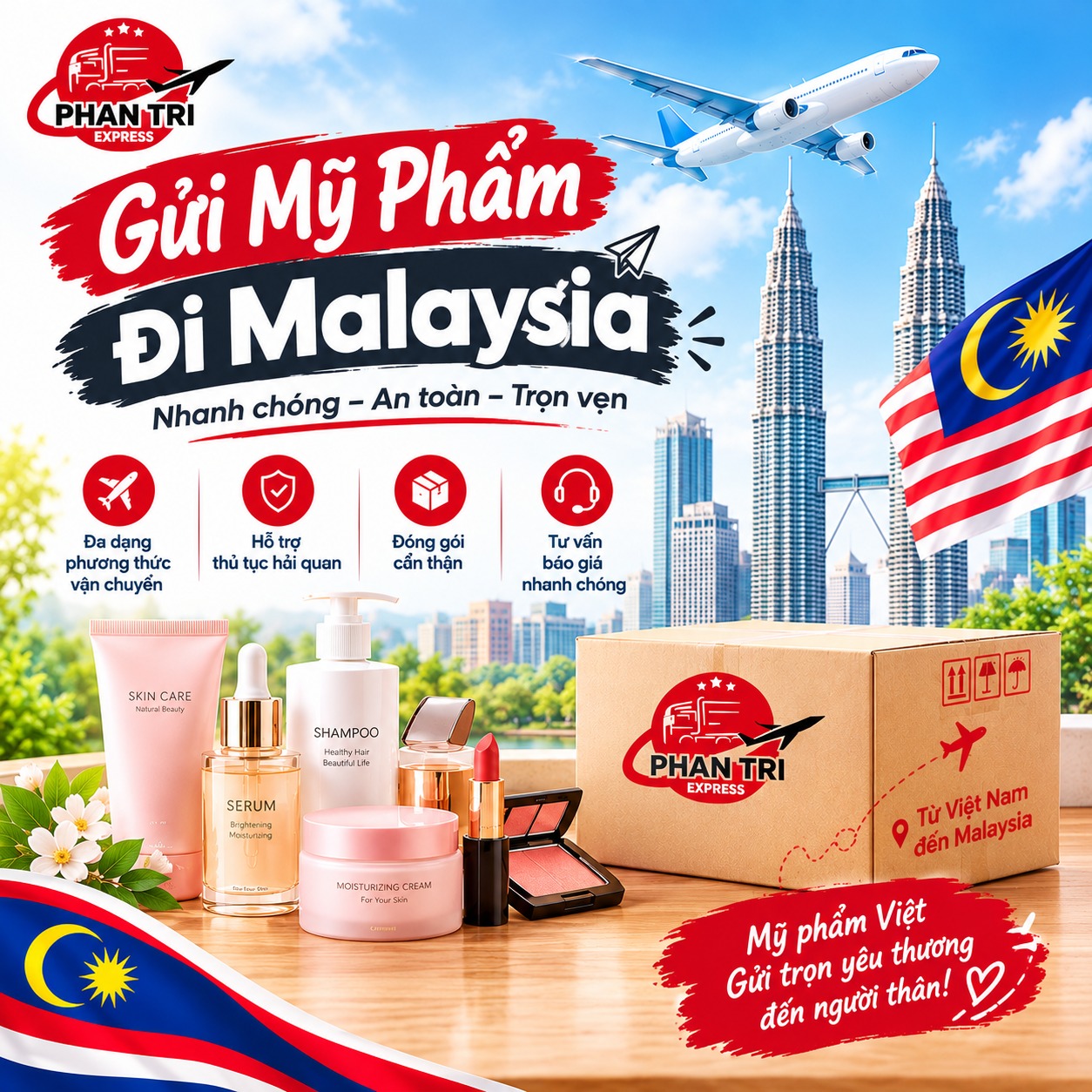 Gửi Mỹ Phẩm Đi Malaysia: Thủ Tục, Cước Phí & Lưu Ý