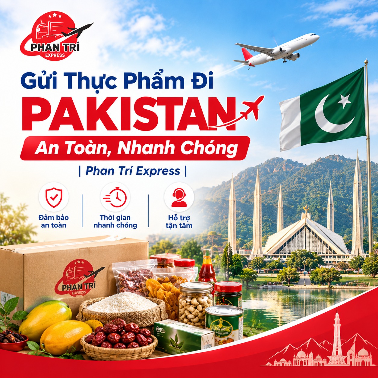 Gửi Thực Phẩm Đi Pakistan An Toàn, Nhanh Chóng | Phan Trí Express