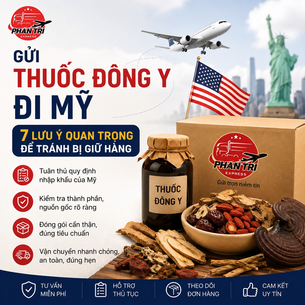 Gửi thuốc Đông y đi Mỹ: 7 lưu ý quan trọng để tránh bị giữ hàng