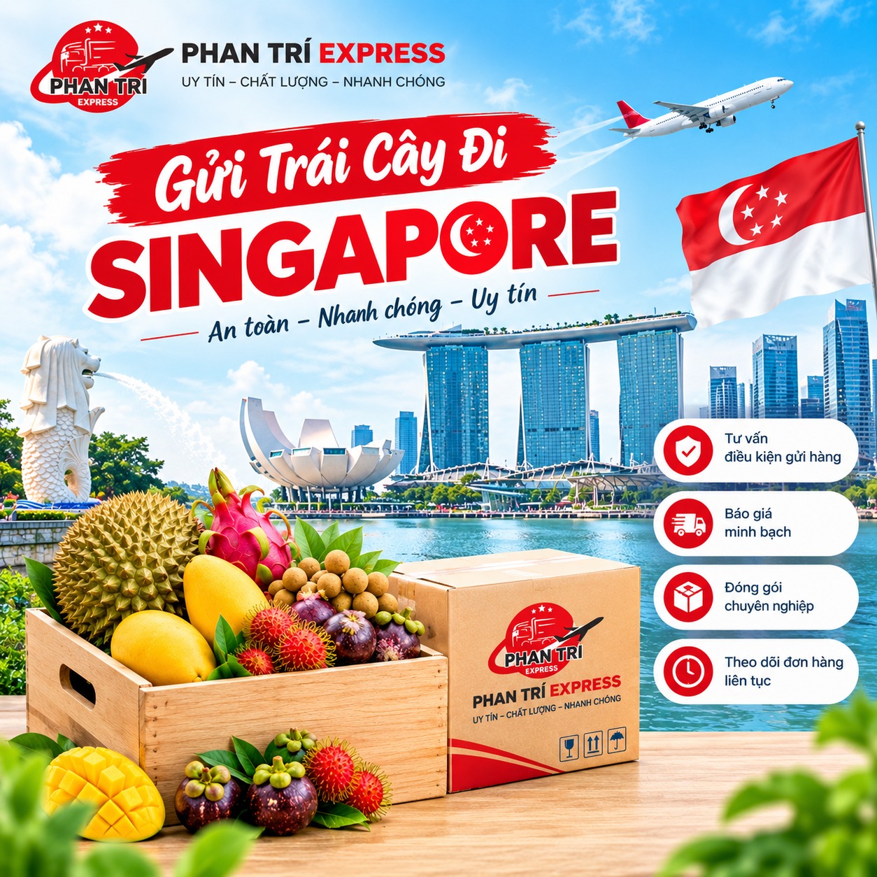 Gửi Trái Cây Đi Singapore Nhanh Chóng, Tươi Ngon & An Toàn