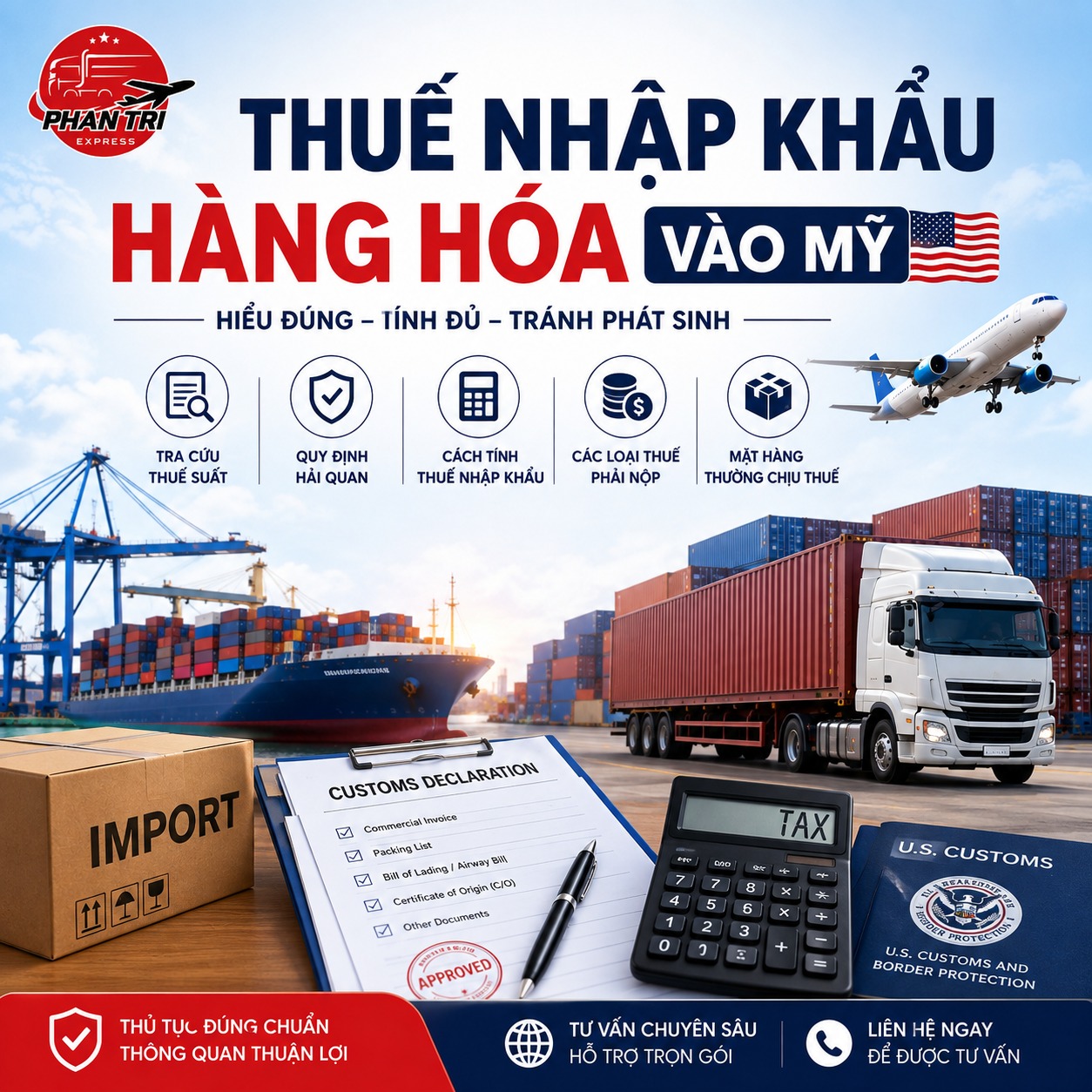 Thuế nhập khẩu vào Mỹ khi gửi hàng từ Việt Nam: Các loại thuế, người chịu thuế và những điều cần biết
