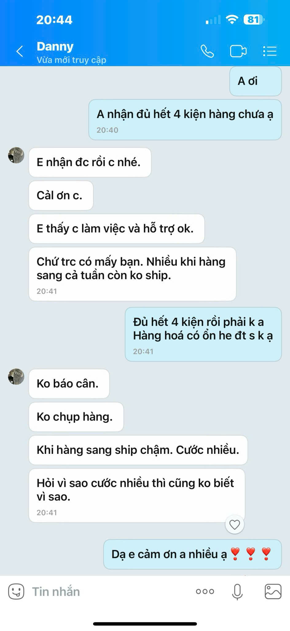 Feedback khách hàng