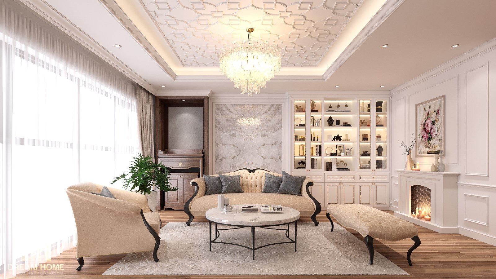 Chung cư 107M2 – phong cách tân cổ điển