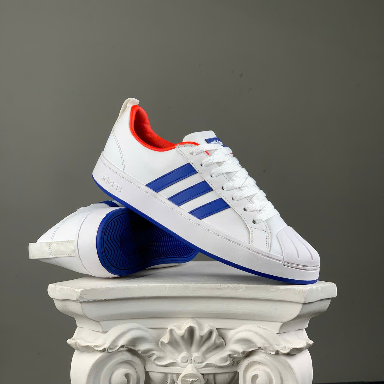 SZ42 adidasNeo Streetcheck Cloudfoam Court Low Shoes 'Cloud White