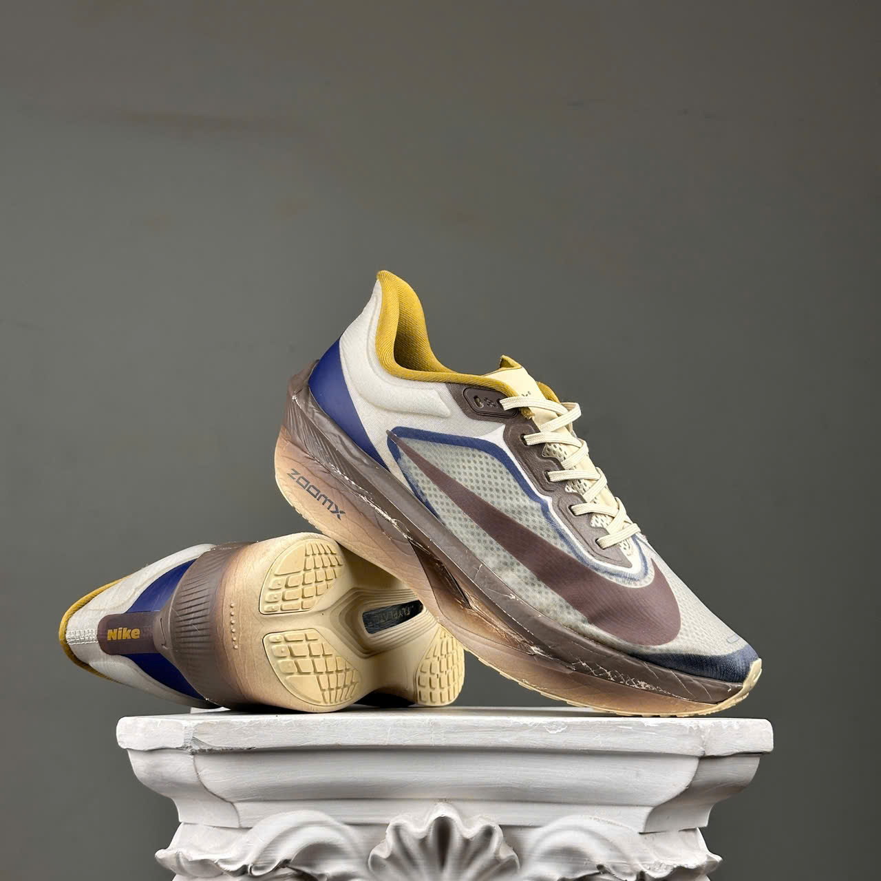 SZ43 Nike Zoom Fly 6 Premium 'Light Bone Blue Void Burgundy Crush' HV4366-072 1051111