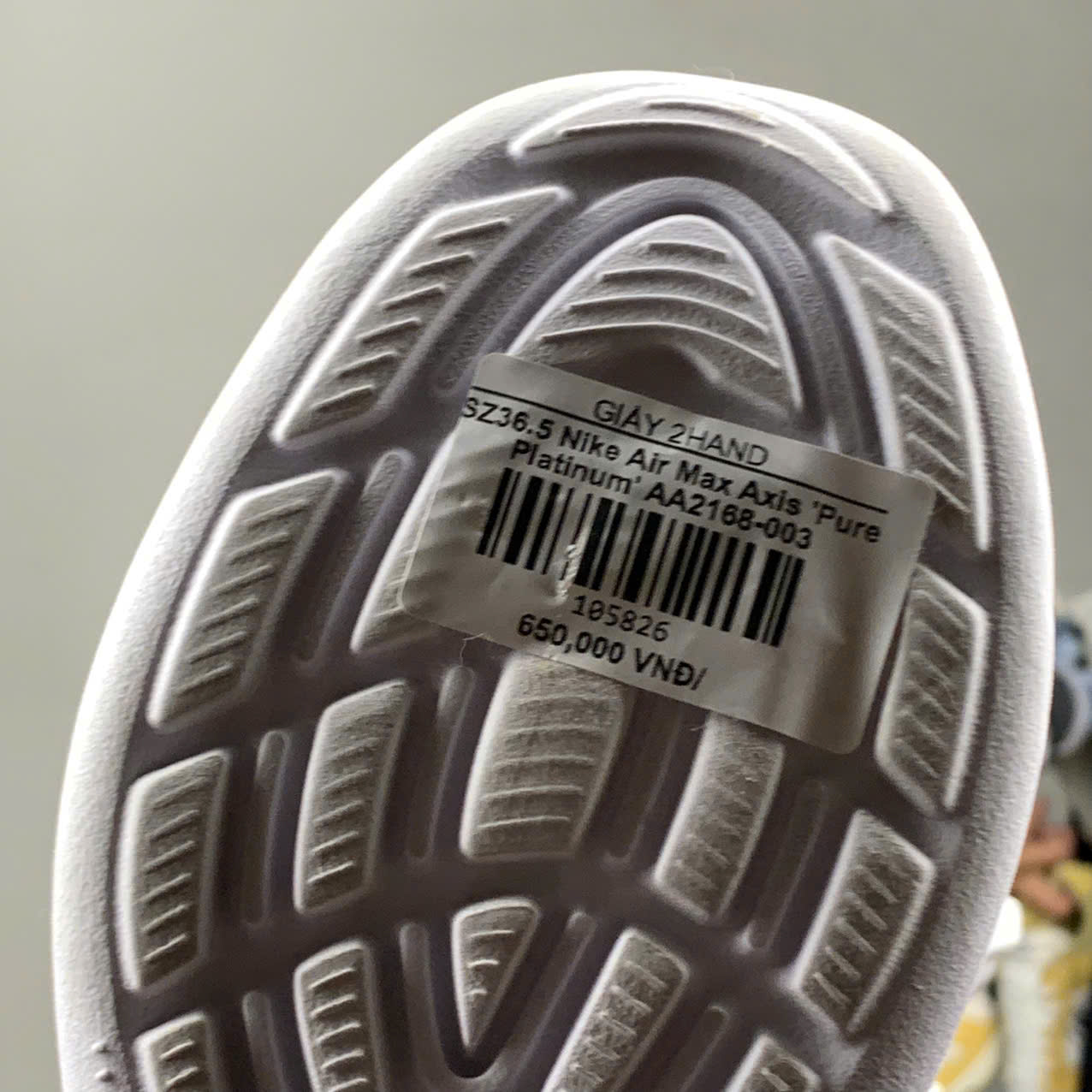 SZ36.5 Nike Air Max Axis 'Pure Platinum' AA2168-003 105826