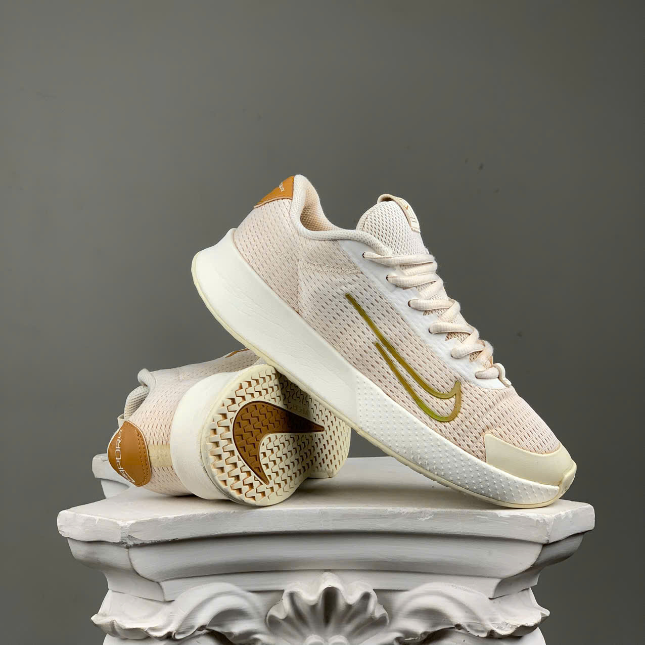 SZ38 Nike Court Vapor Lite 2 HC 'Sail Desert Ochre' DV2019-102 105780