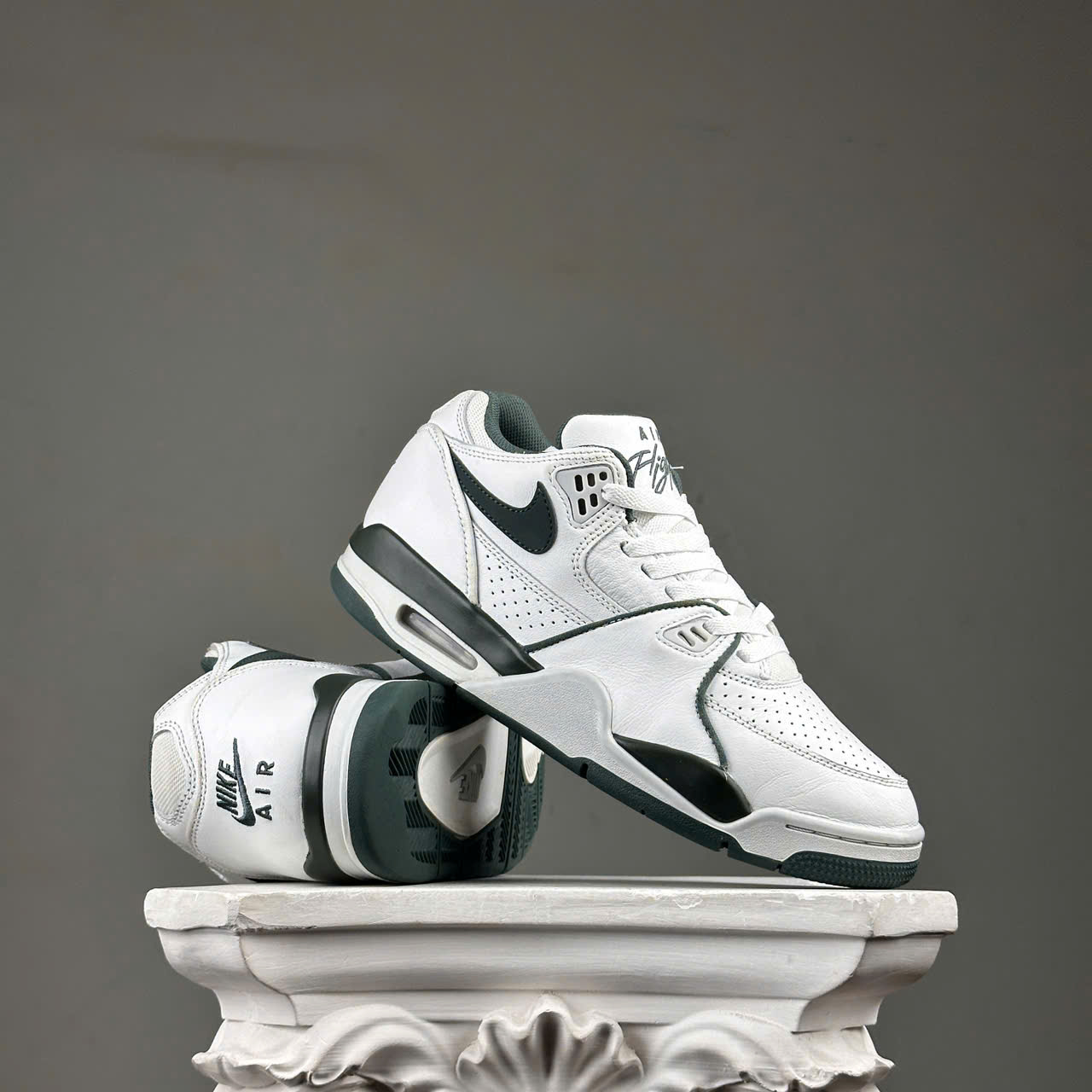 SZ41 Nike Air Flight 89 Low 'Summit White Vintage Green' FQ8256-101 1051130