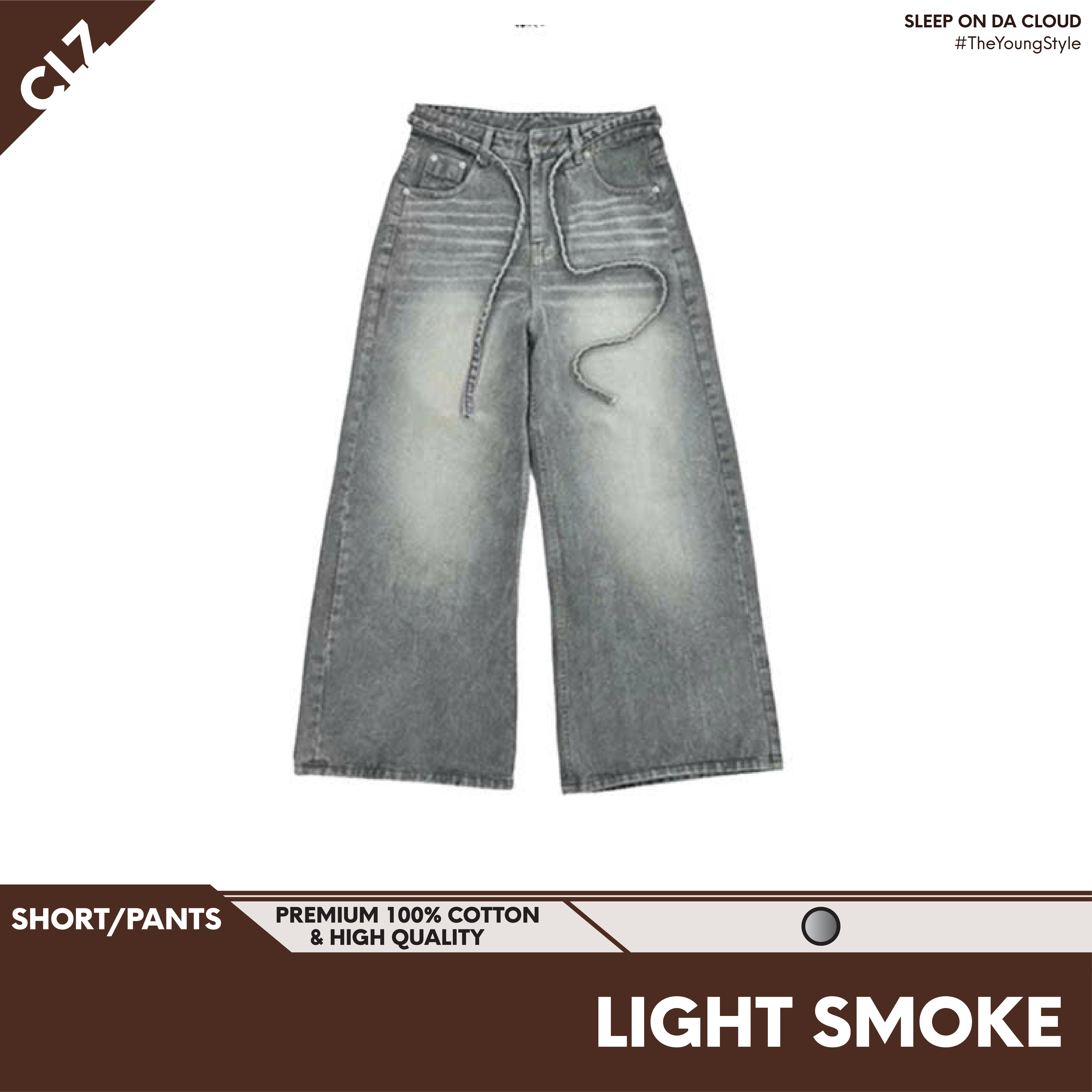 QUẦN JEAN BAGGY LIGHT SMOKE BAGGY