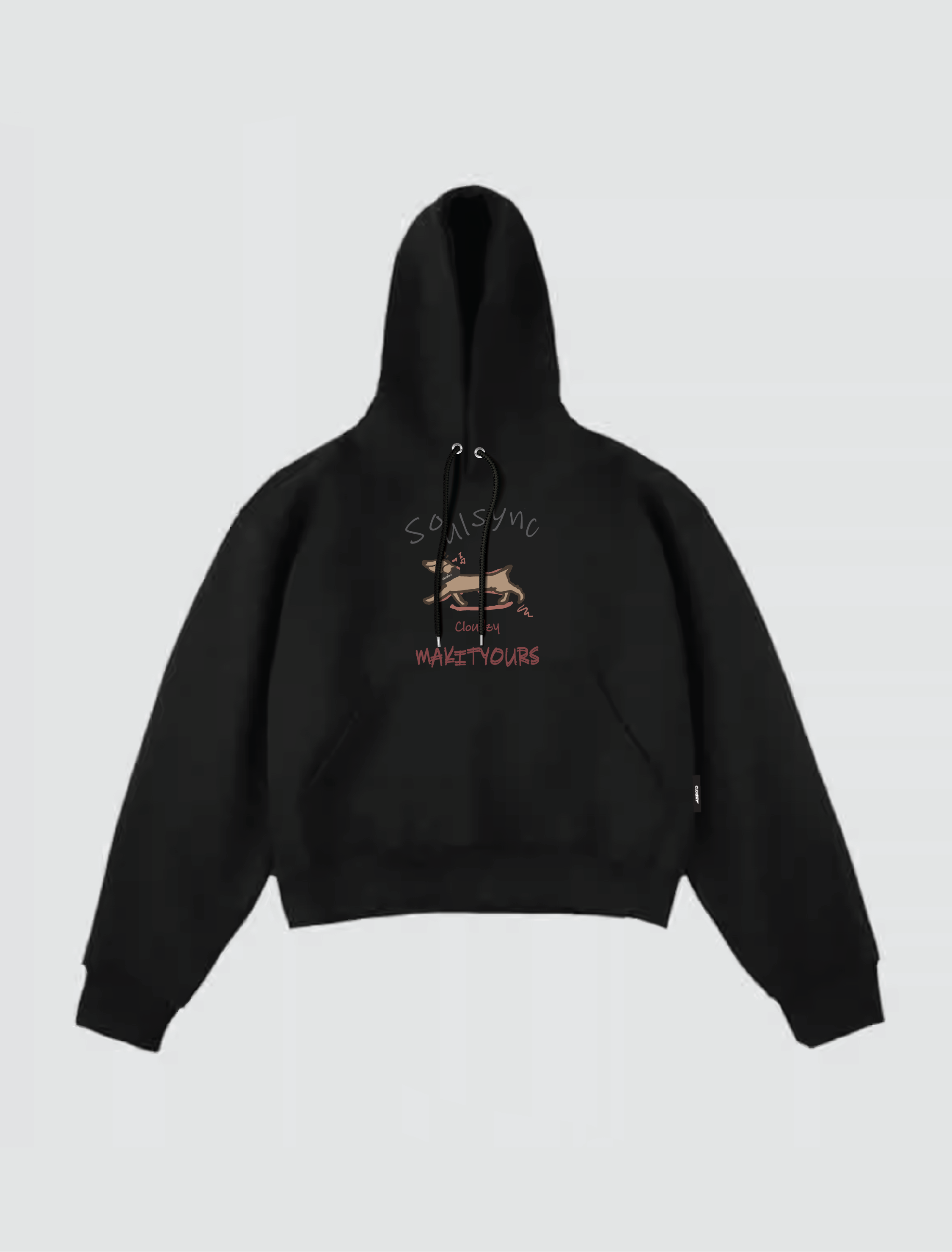 Áo khoác hoodie boxy nỉ nam local brand hoodie nữ unisex form rộng basic tay phồng CLOUDZY SYNC