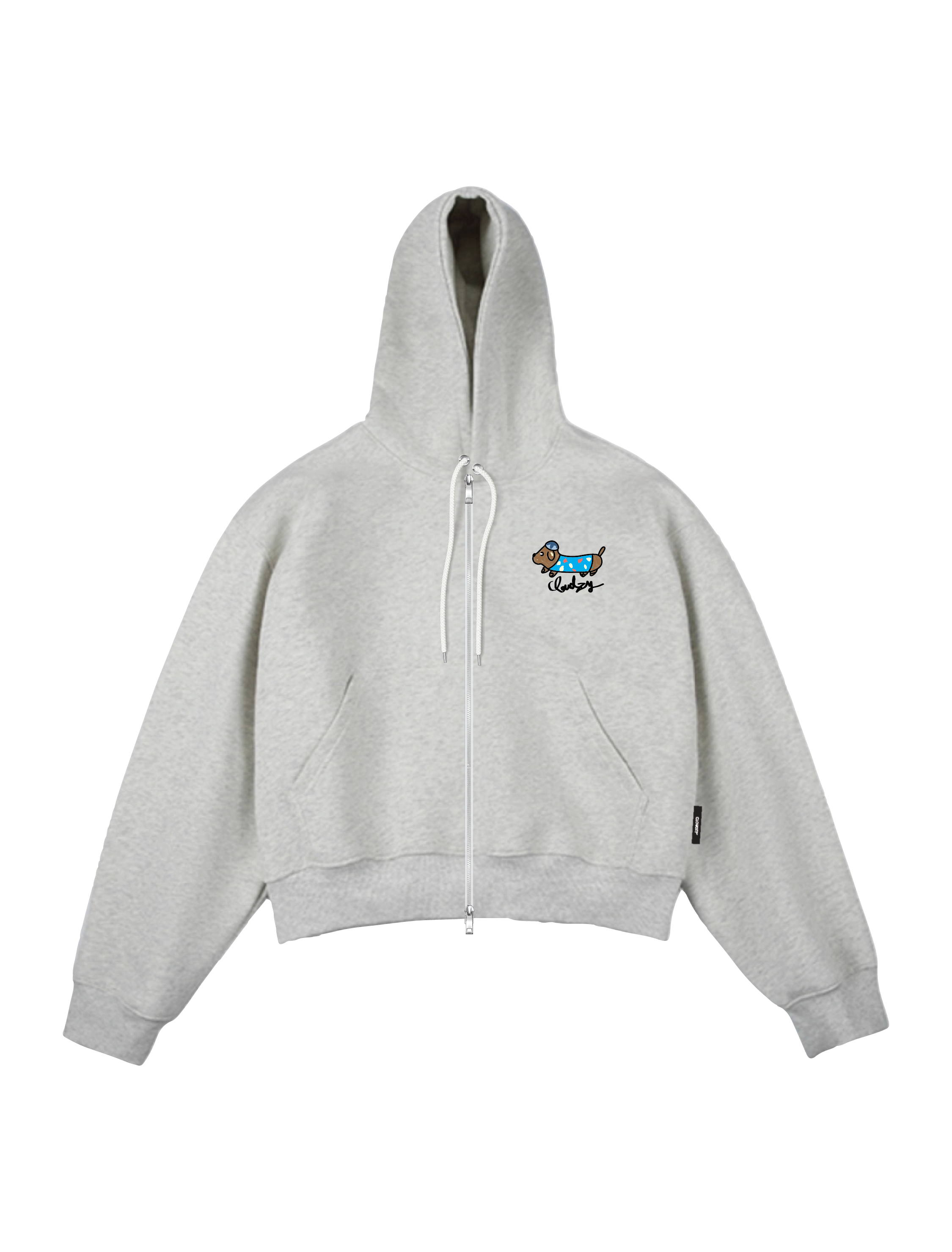 Áo khoác hoodie zip boxy nam nữ local brand zip hoodie nỉ bông dầy dặn unisex basic CLOUDZY HOTDOG