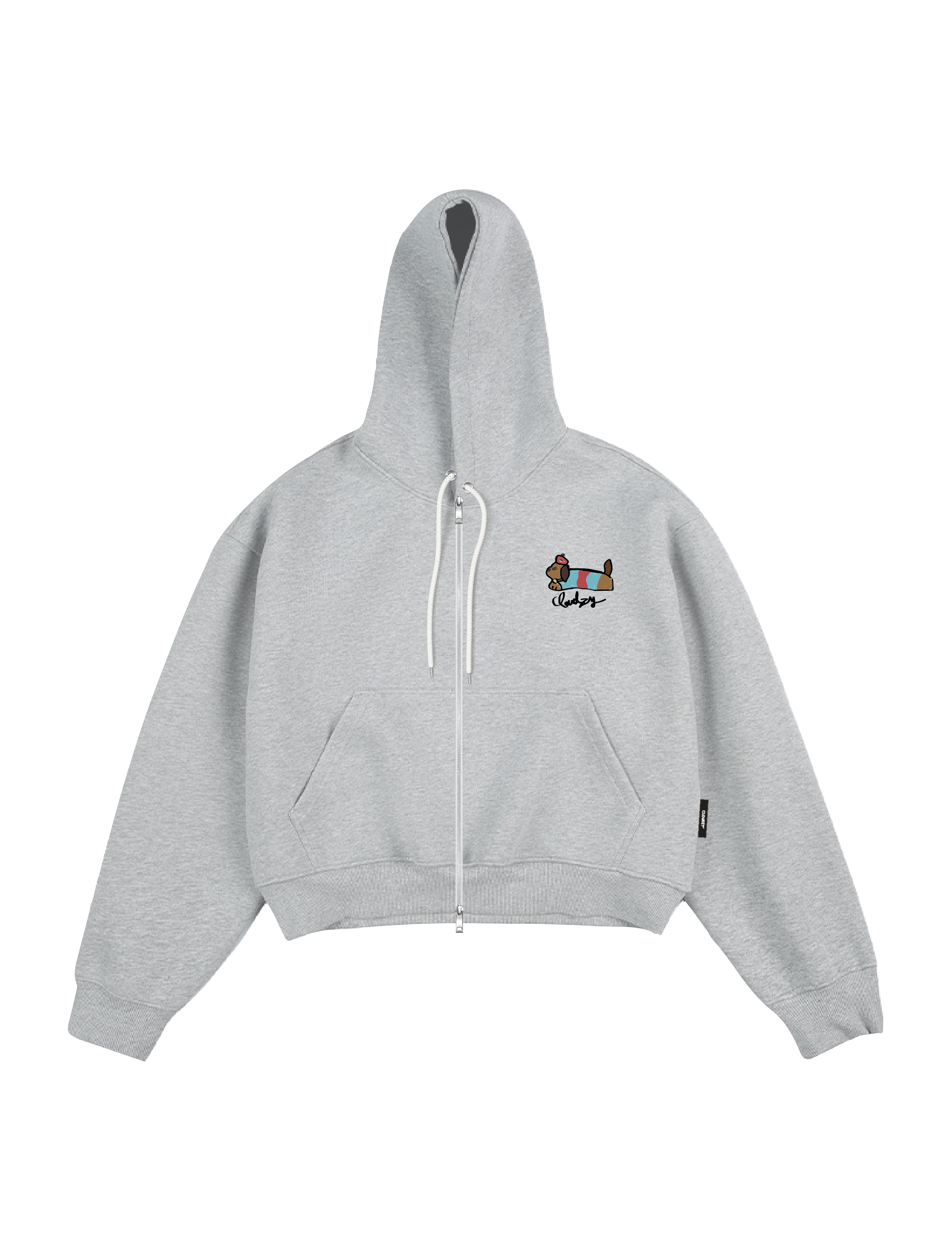 Áo khoác hoodie zip boxy nam nữ local brand zip hoodie nỉ bông dầy dặn unisex basic CLOUDZY HOTDOG