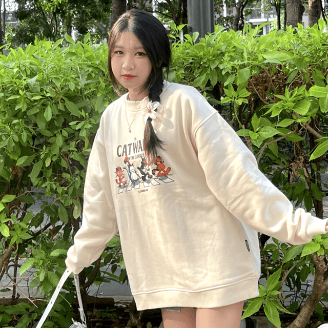 Áo sweater nam nữ unisex form rộng nỉ bông cao cấp 100% local brand nỉ dài tay CLOUDZY CATWALK
