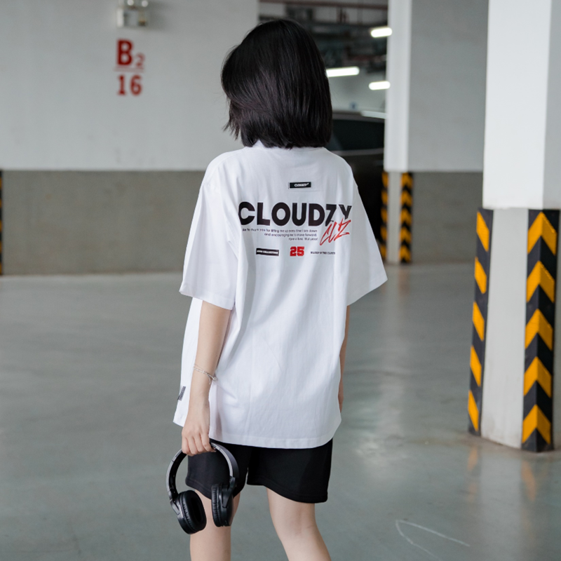 Áo thun oversize local brand nữ nam unisex form rộng phong cách 100% cotton 250gsm oversize Cloudzy NEWYEAR 26