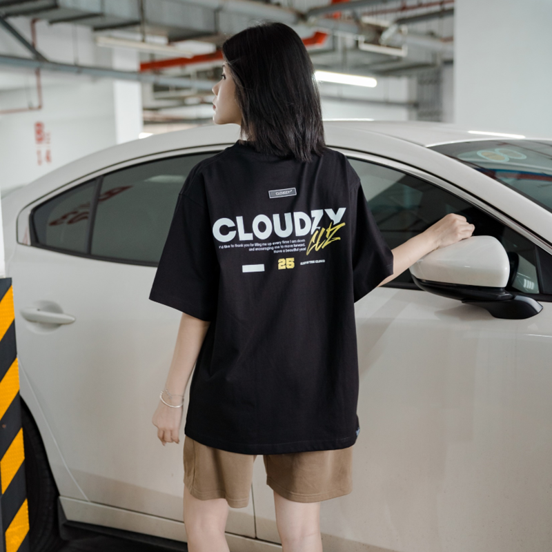 Áo thun oversize local brand nữ nam unisex form rộng phong cách 100% cotton 250gsm oversize Cloudzy NEWYEAR 26