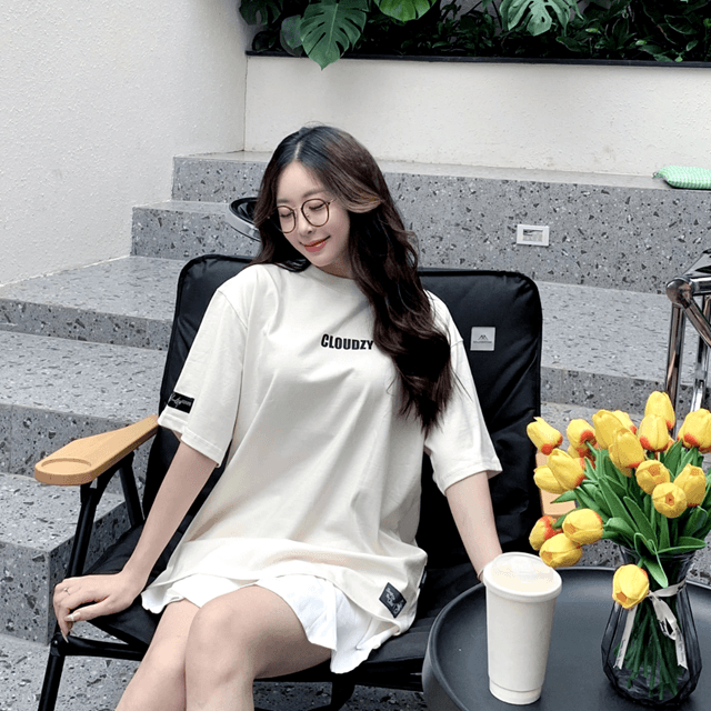 Áo thun nữ nam unisex tay lỡ phông local brand form rộng teen cổ tròn oversize CLOUDZY BASIC TEE 2